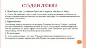 Этапы любви у мужчин